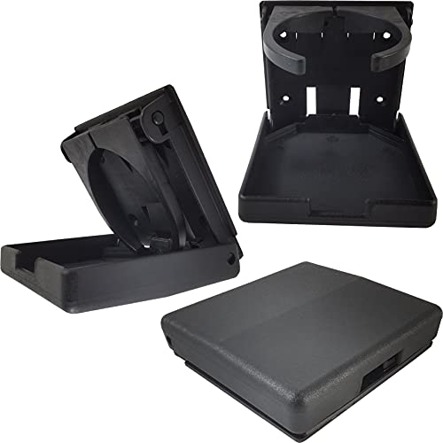 Portavasos Plegable Ajustable Negro 2 Piezas miniatura 4
