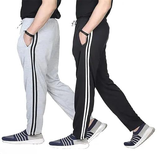 REVIZO Men’s Track Pant Regular Fit Sweatproof & Quickdry Technology for Running, Gym, Sports,Yoga and Casual Wear