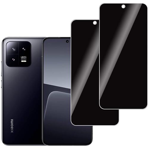 LERINNA 2 Stück für Panzerglas Privatbildschirm für Xiaomi 13 Anti-Spy 9H Härte temperglas Anti-Kratzen Sichtschutz Schutzfolie für Xiaomi 13