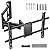 Suptek 40" Full Motion TV Mount for 32-82" TVs, 132 lbs max, VESA 600x400mm. Swivel, tilt & Corner fit. Heavy Duty for LED/OLED/QLED. Model MA1078L