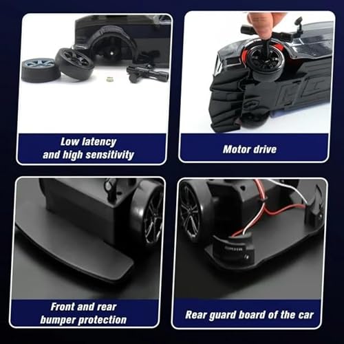 Image of Krishiv RCS RC Drift Car for Kids 6-12 - 1:16 4WD High Speed 30km /h Remote Control Car with LED Lights Rechargeable Battery Extra Drift Tyres Track Cones Wrench Toy Car Gift