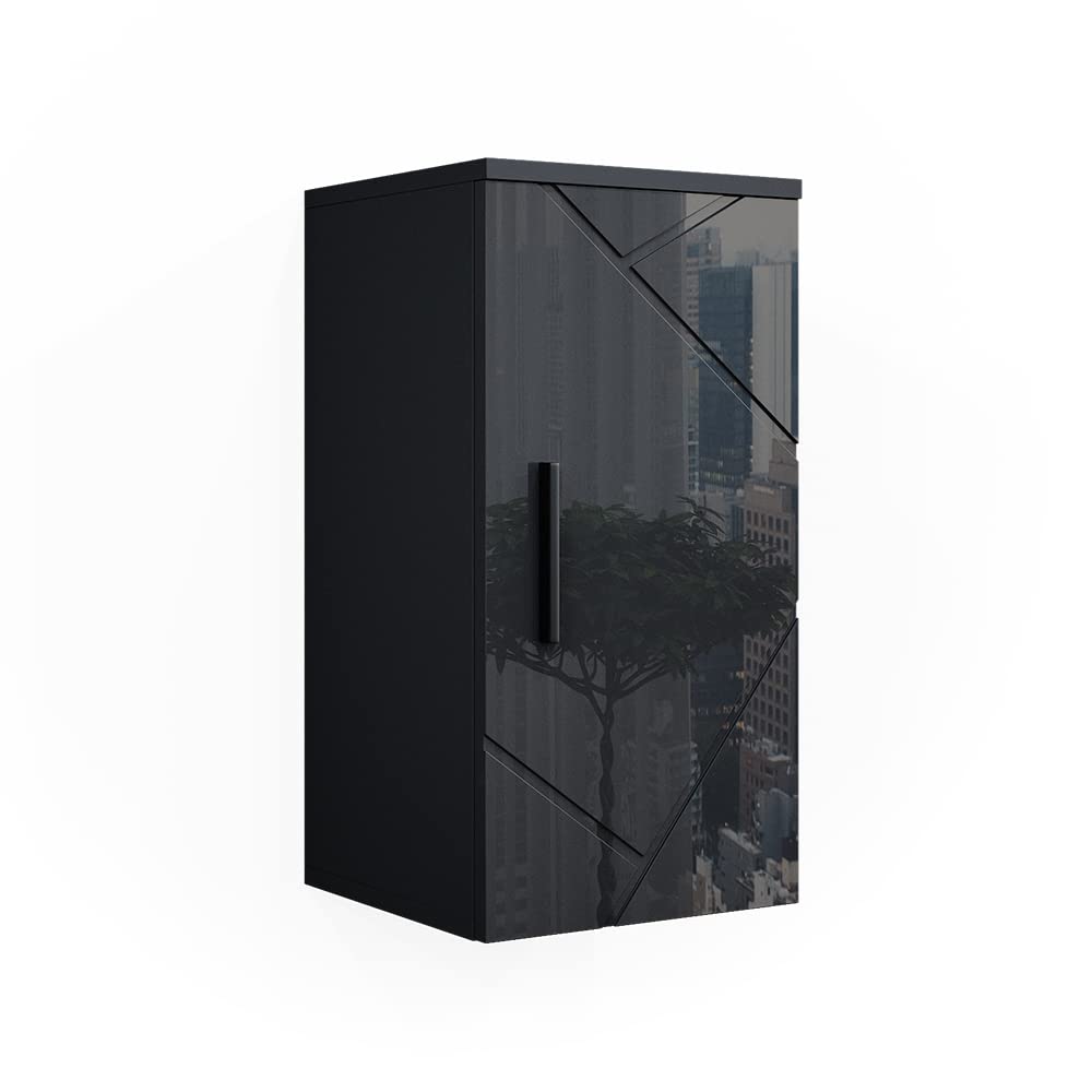 Vicco Armoire Murale Irma, Anthracite Haute Brillance, 30x59cm, adapté à la Fixation Murale et combinable avec d'autres Meubles Irma