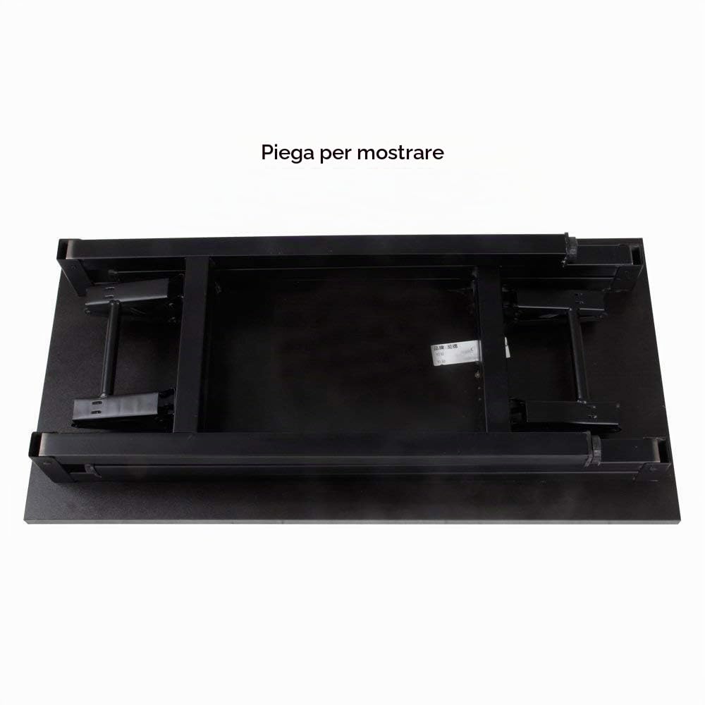 sogesfurniture, BHEU-AC5CB-8040 - Scrivania piccola pieghevole, 80 x 40 cm, per computer, ufficio, tavolo da pranzo, tavolo da lavoro, pieghevole, per la casa, l’ufficio, picknick, nero