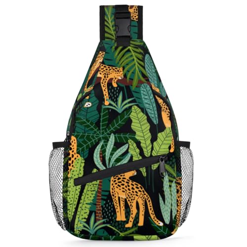 Sacoche bandoulière légère et ergonomique style tropical pour l'école