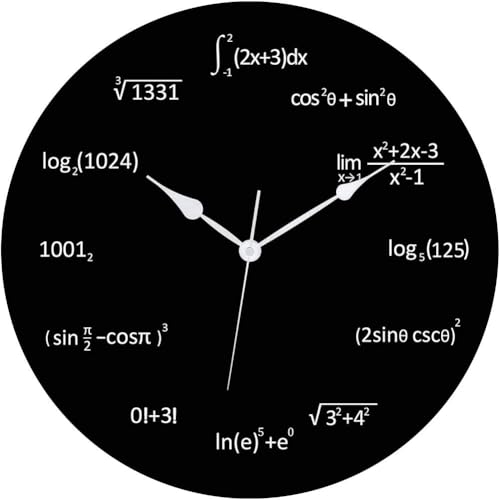 Horloge murale de classe et maison style mathématique noir - 2
