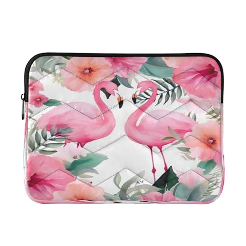 Funda para portátil 13-14 pulgadas Flowers Flamingo miniatura 1