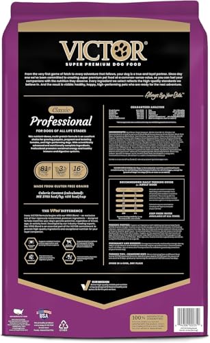 Image of VICTOR Professional Dry Dog Food - Gluten-Free Active Dog Kibble, 5 lb