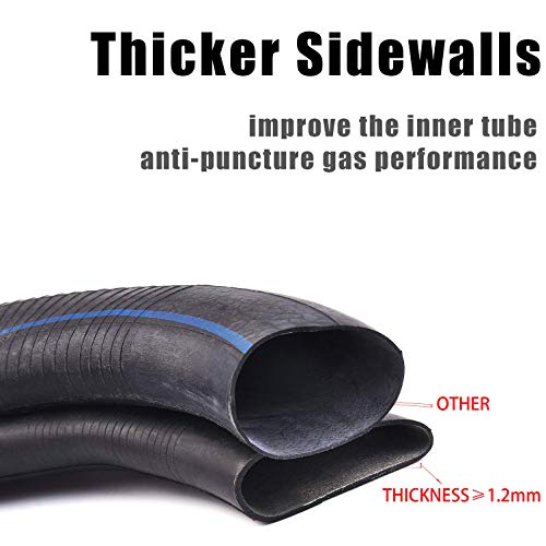 Mecotime 2 Packs 3.50/4.00-6 Replacement Inner Tire Tube with Metal Valve Stem Fit 4.10/3.50-6 13x4.00-6 13x5.00-6 145/70-6 for Hand Trucks, Dollies, Wheelbarrows, Lawn Mowers, Trailers and Generators