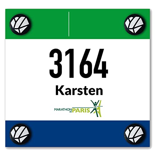 Shapeheart französische Innovation, Startnummernhalter für Laufen, Trailrunning, Radfahren... Magnetisch superstark, keine Nadeln mehr nötig, Erwachsene, Unisex, universal