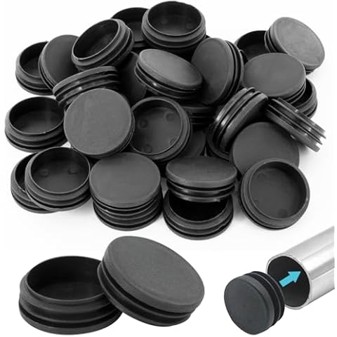 140Pcs Tubing Plug, 2Inch Round Plastic Plug Insert, Round End Caps for Tube Post, Chair Legs, Fitness Eqpt, Fence, Bench Feet, Glide Protection from Chair Legs/Furniture/Floors Cover