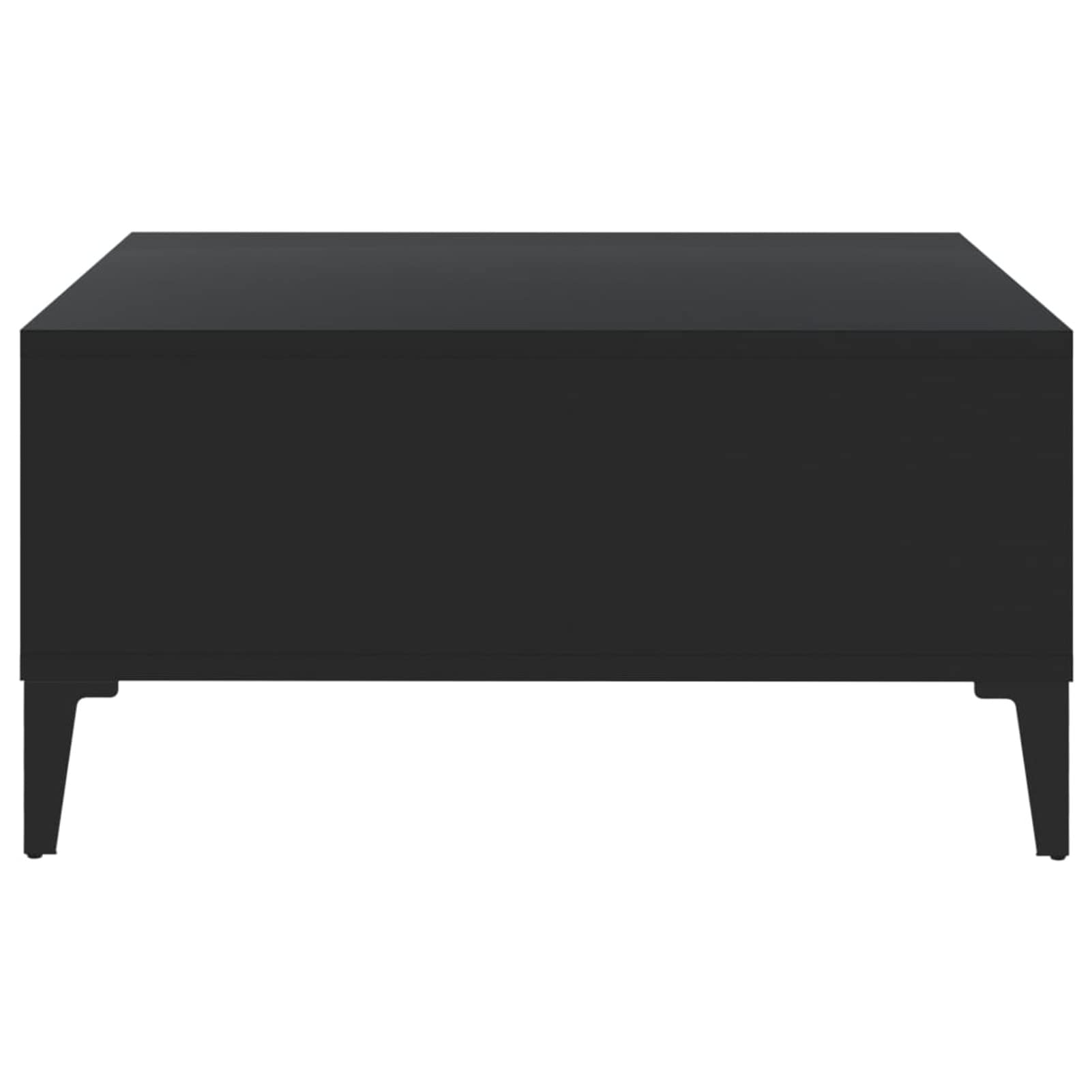 Homgoday Tavolino da caffè nero, 60 x 60 x 30 cm, in legno ingegnerizzato, tavolino da tè, per soggiorno, sala ricevimenti per ospiti, ufficio e corridoio