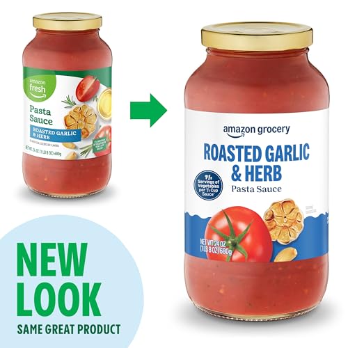 image for Amazon Grocery, Roasted Garlic & Herb Pasta Sauce, 24 Oz (Previously A
