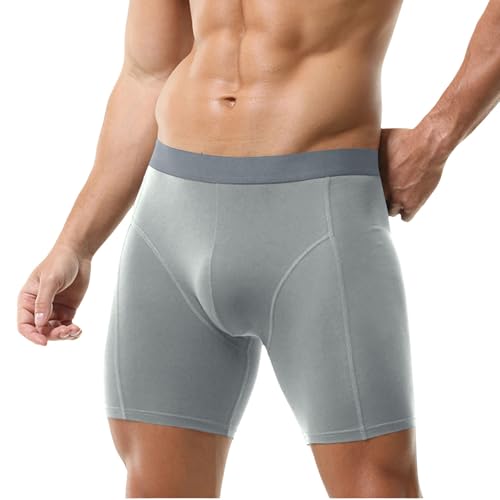Calzoncillos transpirables para hombre de algodón con soporte gris XXL 2