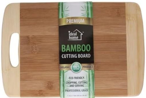 Bamboo Cutting Board 12x8 Eco-Friendly Wooden Cutting Board for Kitchen, Durable Knife-Friendly Chopping Board for Meat, Vegetables & Cheese, Small Serving Board for Home & Gifts