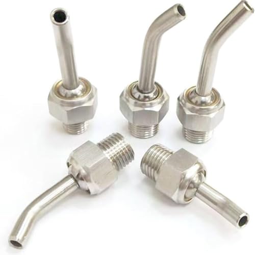 GOIWIZZ 10pcs Includes high-Pressure Cooling Bend nozzles. Suitable for CNC Machines, 360° Steering high Pressure Cutting Oil Cooling Industry Nozzle Nozzle