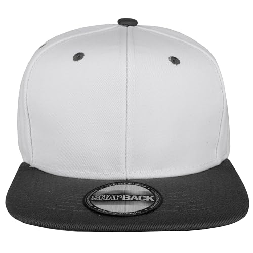 Image of Gelante Plain Blank Flat Brim Adjustable Snapback Baseball Caps LOT 6 Pack