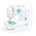Best Choice Products Compact Sewing Machine, 42-Piece Beginners Kit, Multifunctional Portable 6V Beginner Sewing Machine w/ 12 Stitch Patterns, Light, Foot Pedal, Storage Drawer - Teal/White