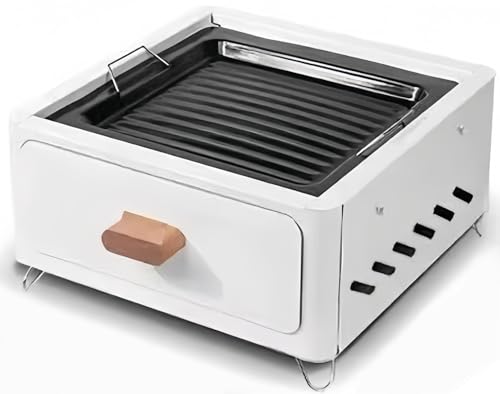 Gamire バーベキューコンロ 焚火コンロ 小型 キャンプ用グリル 鋳鉄 卓上コンロ 焚き火台 肉コンロ キャンプ用品 卓上焼き 炭火焼き 串焼 炭火暖房 低煙 多機能 耐久性 携帯便利 掃除が簡単 再利用可能 家庭用 屋外 BBQ アウトドア愛好者のプ