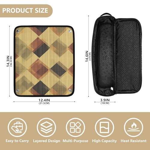 Bolsa de viaje para herramientas de cabello con tapete resistente al calor miniatura 4