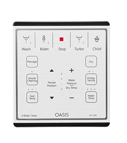 Oasis by Bio Bidet | Bidet Smart Toilet Seat in Elongated White with Stainless Steel Self-Cleaning Nozzle, Nightlight, Turbo Wash, Oscillating, and Fusion Warm Water Technology with Wireless Remote - Thumbnail 6