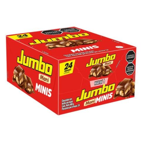 Chocolatina Maní Jumbo Minis - 24 Units / 17g - Imported from Colombia