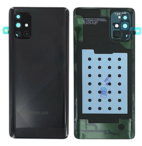 Cache batterie d'origine pour Samsung Galaxy A71 noir A715F vitre arriere lentille film