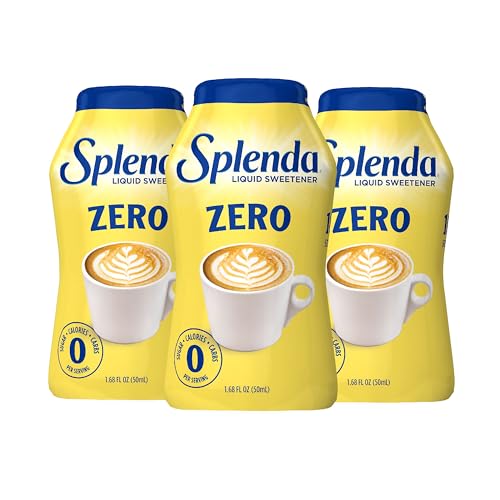 SPLENDA LIQUID Zero Calorie Sweetener drops, 1.68 Ounce Bottle (Pack of 3)