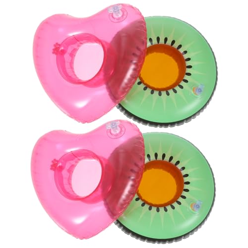 TOYANDONA 8piezas Portavasos Inflables para Bebidas De Piscina Diseño De Caricatura Soporte Flotante para Fiestas La Playa y Eventos Tropicales