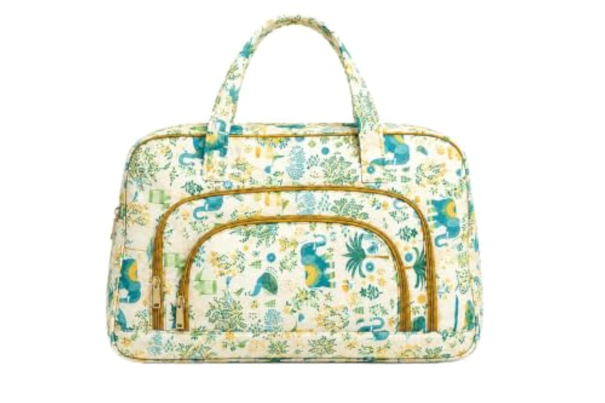 Floral Printed Travel Duffle Bag for Women, Large Weekender