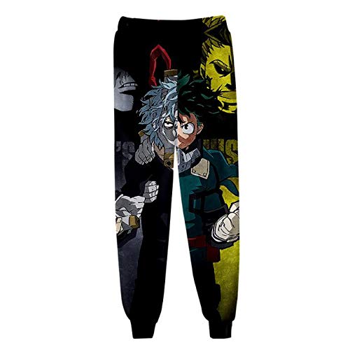 My Hero Academia Izuku Calça comprida Boku No Hero Academia Cosplay Fantasia Treino Calça de moletom
