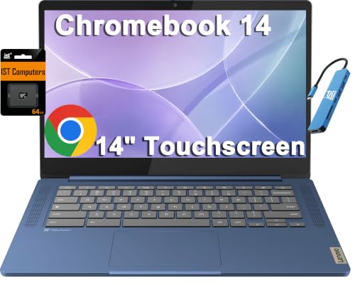 Image of Lenovo Chromebook 14 Touchscreen Laptop, MediaTek Kompanio 520, 4GB, 128GB