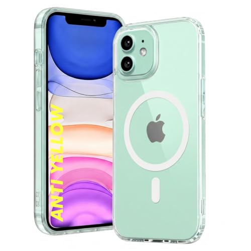 Image of DIZORO Crystal Clear Magnetic Compatible with iPhone 11 Case with Anti-Yellow Anti-Scratch Shockproof Transparent Cover