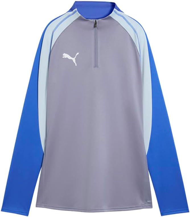 PUMA Womens Individualblaze Long Sleeve Quarter Zip Casual Tops Casual - Grey