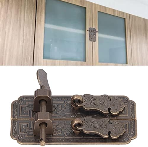 Brass Cabinet Handle Retro Sound Component Rack Accessory for Cabinet Faceplate Door Pull Plate with Auspicious Bat Pattern