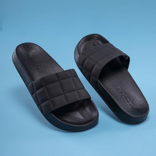 Image of Red Tape Womens Sliders in Slate Blue | Casual Pool Sliders | SLATE BLUE | 3 UK