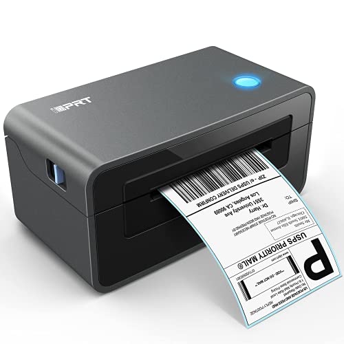 iDPRT Bluetooth Thermal Shipping Label Printer for Phone, 4x6, Supports Windows/Mac/iOS/Android, Ideal for Small Business and Shipping Packages BT+USB Dark Black