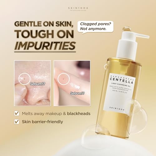 SKIN1004 Madagascar Centella Light Cleansing Oil 6.76 fl.oz, 200ml | Gentle Oil Cleanser for Face, Korean Facial Cleanser, Double Cleansing - Image 4