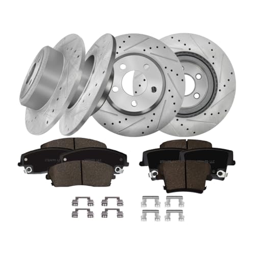 PM Auto Set of 12 Front 320mm-Rear 320mm Drilled Slotted