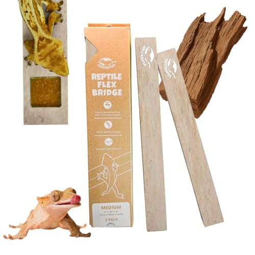 GECKOPIA Reptile Flex Bridge Large (Plain Wood, 18 Inch Long)