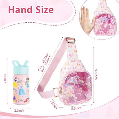 Image of COSHAYSOO Little Girl Bow Purse Cute Sling Crossbody Bag for Toddler Preschool Kids Girls 2 3 4 5 6 Year Old Birthday Graduation Gifts Fashion Summer Beach Vacation Essentials Pink Accessories | Bow Print