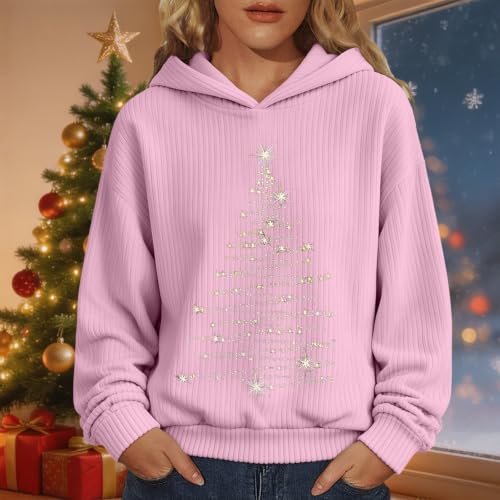 Christmas Sweatshirts For Women Plus Size Graphic Hoodies Sweat Top - image 3