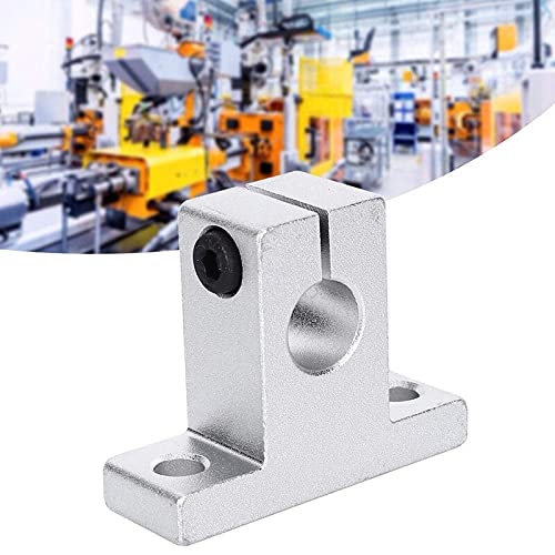 Lysee 3D Printer Parts & Accessories - 10 Pieces of SK10 Linear Bearing Guide Shaft Support CNC Router 3D Printer Part - (Color: Silver)