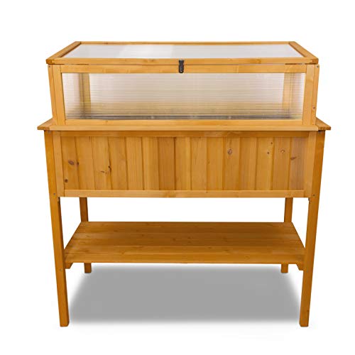 Preisvergleich Produktbild Julido Hochbeet Frühbeet Gewächstisch Anzuchtbeet Kräuterbeet Pflanzkasten