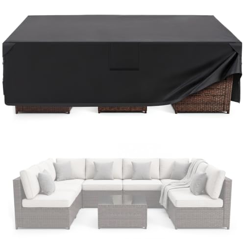 DUMOS Outdoor Furniture Cover 600D Waterproof Patio Sofa Cover 108" X 82"