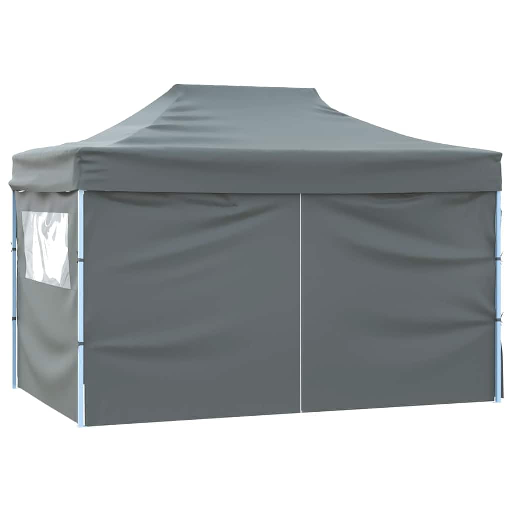 Namiot Pop Up 4 ściany boczne, 3 x 4,5 m, antracyt