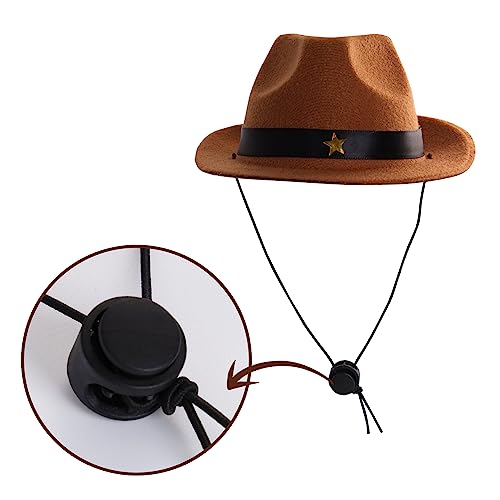 Fumwase Small Dog Cowboy Hat Pet Cowboy Costume Halloween Costumes thumb #3