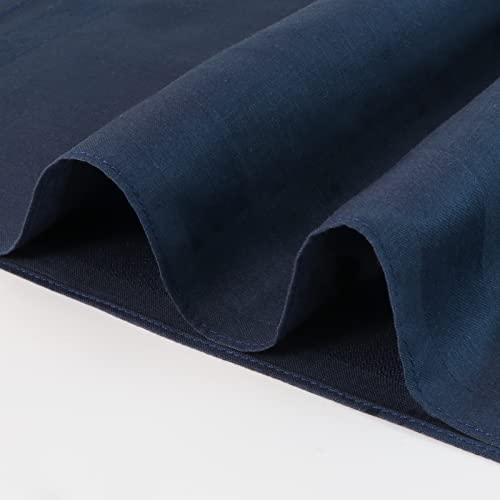 Image of HOULIFE Men's Cotton Handkerchiefs, Solid Color 60S Soft Cotton Hankies for Men Women 6 /12PCS 15.7 inchx15.7 inch