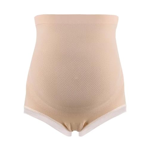 Limtula Cintura elástica para embarazo, tecnología de control, tela transpirable para comodidad de maternidad y ropa interior de embarazo de nailon, albaricoque, XL