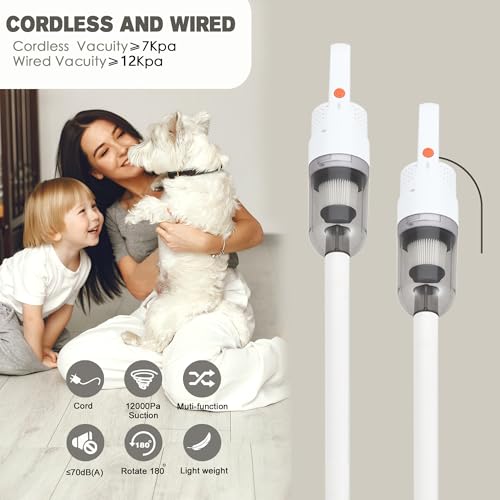 SIPPON Corded Stick Vacuum Cleaner, Lightweight Handheld Vacuum (White) by SIPPON - Used condition - Image 2