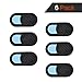 Produktbild MoKo Webcam-Cover, 6er-Pack Ultra Slim Webkamera-Cover mit starkem Klebstoff zum Schutz Ihrer Sicherheit und Privatsphäre, Ersatz für Laptop, PC, iMac, Macboook, iPad, Smartphone und mehr - Schwarz